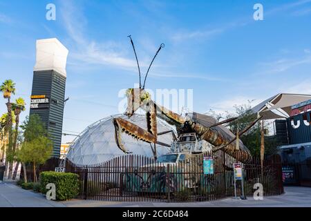 Las Vegas, 23 GIUGNO 2020 - bellissimo edificio del Downtown Container Park nel centro di Las Vegas Foto Stock