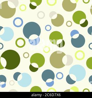 Modello senza giunture astratto stile Memphis con semplici forme geometriche. Illustrazione Vettoriale