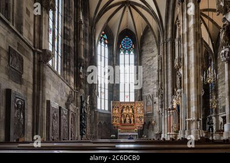 Vista interna della Cattedrale di Santo Stefano, Vienna Foto Stock