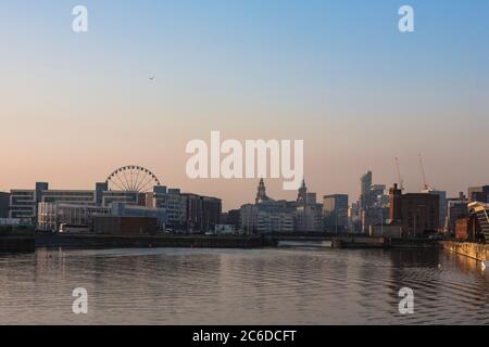 Queens Dock, Liverpool, Merseyside, Inghilterra, Regno Unito, ora sede del Liverpool Watersports Center Foto Stock