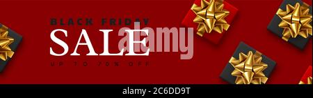 Banner di vendita Black Friday. Illustrazione Vettoriale