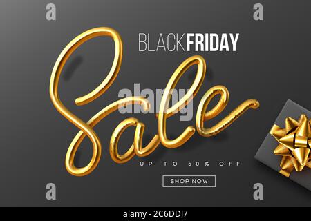 Design tipografico del Black Friday. Illustrazione Vettoriale
