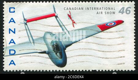 CANADA - CIRCA 1999: Francobollo stampato dal Canada, mostra aereo, circa 1999 Foto Stock