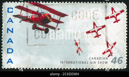 CANADA - CIRCA 1999: Francobollo stampato dal Canada, mostra aereo, circa 1999 Foto Stock