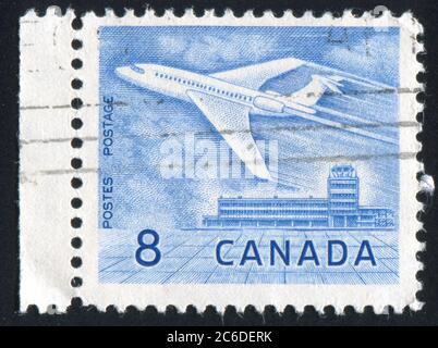 CANADA - CIRCA 1964: Francobollo stampato dal Canada, mostra aereo, circa 1964 Foto Stock