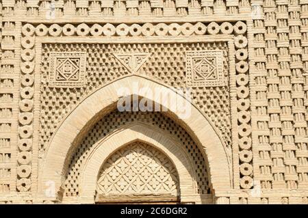Ismail Samani Tomba si trova nella città di Bukhara in Uzbekistan. La tomba fu costruita nel 958 durante Samanogullari. Foto Stock