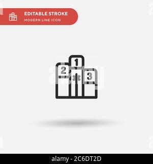 Icona vettore semplice di classificazione. Modello di disegno simbolo illustrazione per elemento UI mobile Web. Pittogramma moderno a colori perfetto su tratto modificabile. Classifica Illustrazione Vettoriale