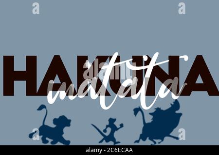 tipografia hakuna matata Foto Stock