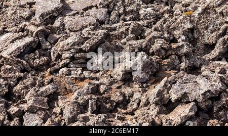 Roccia vulcanica sbriciolata Foto Stock