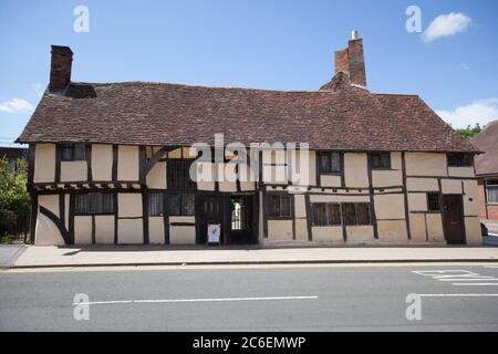 Un vecchio edificio a Stratford Upon Avon nel Warwickshire nel Regno Unito. Presa il 22 giugno 2020. Foto Stock