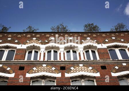 Finestre e piantato terrazza tetti a grado II ex magazzino freddo Sabian House 26-27 Cowcross Street Farringdon Foto Stock