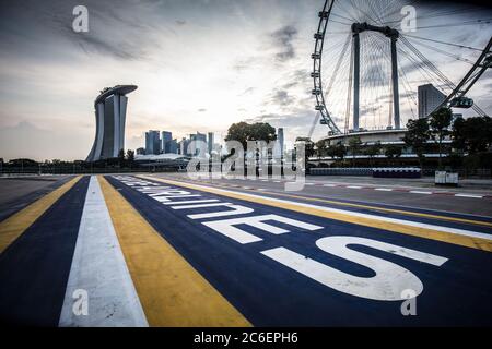 Circuito Gran Premio di Singapore come strade pubbliche Foto Stock