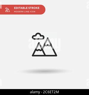 Icona vettore semplice modalità orizzontale. Modello di disegno simbolo illustrazione per elemento UI mobile Web. Pittogramma moderno a colori perfetto su tratto modificabile. L Illustrazione Vettoriale
