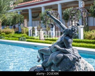 Il Getty Villa in un giorno di sole Ottobre a Malibu, Los Angeles. Foto Stock