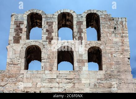 Acropoli Atene Grecia - dettaglio Foto Stock