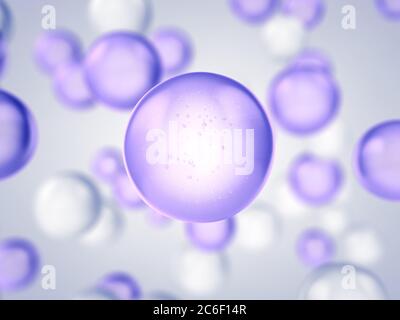 Gocce di acido ialuronico, cura della pelle di ialuronano e trattamento anti-età Foto Stock