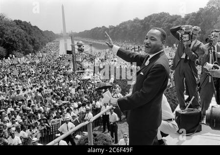 Martin Luther King Jr., marzo su Washington (28 agosto 1963) Foto Stock