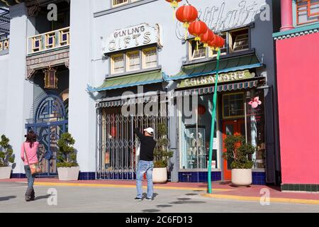 Negozio in Central Plaza, Chinatown, Los Angeles, California, Stati Uniti, Nord America Foto Stock