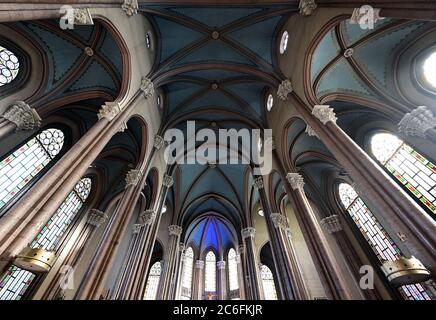 Beyoglu, Istanbul, Turchia - Febbraio, 16 2020 : inviata la Chiesa Cattolica Antuana. Foto Stock