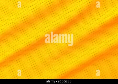 Giallino calcio, basket, pallavolo, hockey, rugby, lacrosse e pallamano Jersey abbigliamento tessuto tessuto sport indossare sfondo Foto Stock