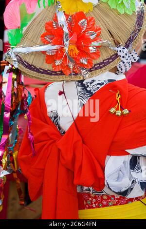 Kimono tradizionali, Nisei settimana festa giapponese, Little Tokyo, Los Angeles, California, Stati Uniti d'America Foto Stock