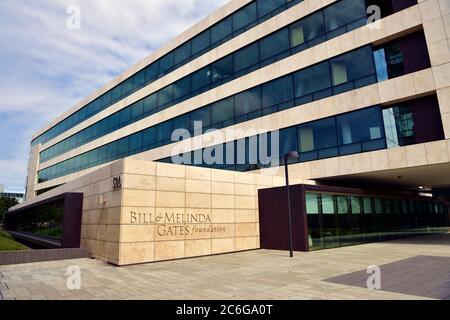 Bill e Melinda Gates Foundation, Building, Seattle, Washington, Stati Uniti d'America, USA, Nord America Foto Stock