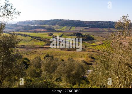 La piccola città di Obidos, Portogallo, che vanta un castello medievale Foto Stock