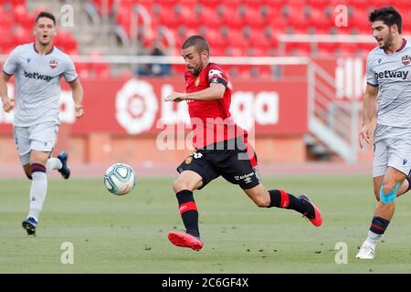 Palma di Maiorca, Spagna. 9 luglio 2020. Dani Rodriguez (Mallorca) Calcio : Spagnolo 'la Liga Santander' tra RCD Mallorca 2-0 Levante UD alla visita Mallorca Estadi a Palma de Mallorca, Spagna . Credit: Mutsu Kawamori/AFLO/Alamy Live News Foto Stock