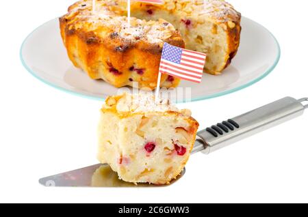 Torta di dolci tradizionali fatti in casa per il giorno dell'Indipendenza. Foto Stock