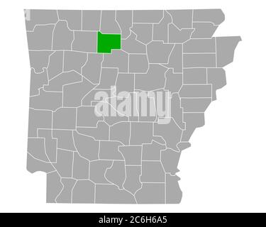 Mappa di Searcy in Arkansas Foto Stock