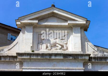 Italia, Lombardia, Bergamo alta, porta San Giacomo Foto Stock