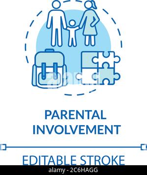 Icona del concetto di partecipazione parentale Illustrazione Vettoriale