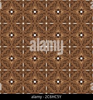 Moderno colore marrone scuro per il design batik central java Illustrazione Vettoriale