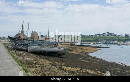 Camaret-sur-Mer Francia - 13 giugno 2017 - Porto di Camaret-sur-Mer in Bretagna Francia Foto Stock