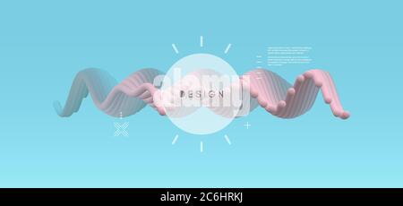 Abstract background ondulata per banner, flyer e poster. Effetto dinamico. Illustrazione Vettoriale. Cover Design modello. Può essere utilizzato per la pubblicità, mercato Illustrazione Vettoriale