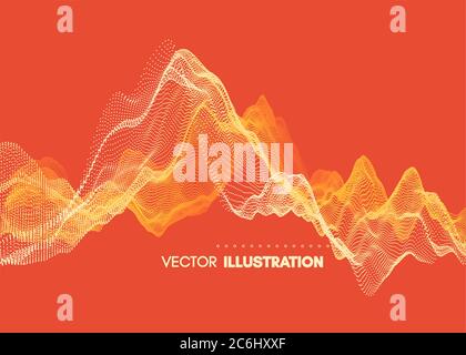 Abstract background ondulata per banner, flyer, per la copertina del libro, poster. Effetto dinamico. Illustrazione Vettoriale. Modello di progetto. Illustrazione Vettoriale