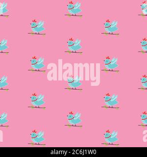 Campitura senza giunture vettore uccello Illustrazione Vettoriale