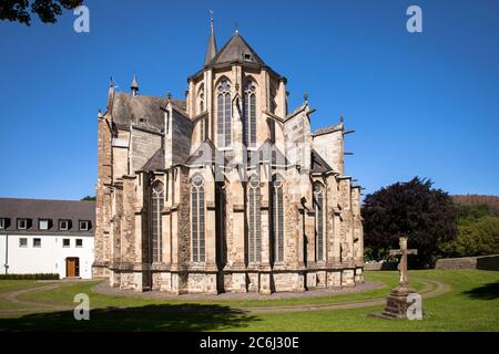 La cattedrale di Altenberg a Odenthal, la chiesa dell'ex abbazia cistercense Altenberg, la regione del Bergisches Land, Nord Reno-Westfalia, Germania. De Foto Stock