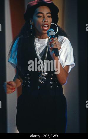 Extratour, Comedy- und Musikshow, Deutschland 1985 - 1989, Gaststar: Amerikanische RnB Sängerin Jody Watley Foto Stock