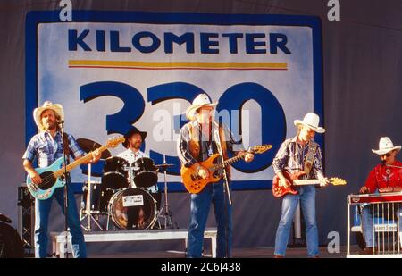 Chilometro 330, Country Musiksendung, Deutschland 1989 - 1992, Gaststar: Countryband 'Truck Stop' Foto Stock