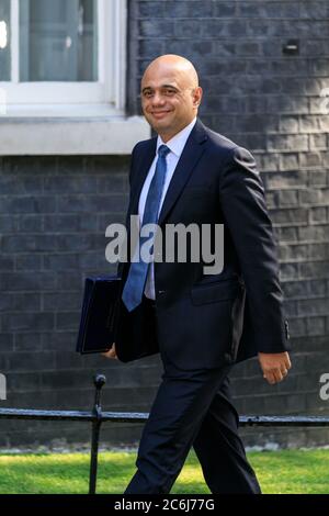 Sajid Javid, deputato, Segretario dell'interno, successivamente Cancelliere dello scacchiere, politico del Partito conservatore britannico, Downing Street, Londra, Inghilterra, Regno Unito Foto Stock