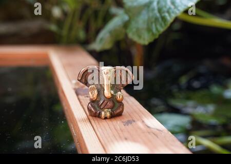 Divinità di Ganesha in bronzo Foto Stock