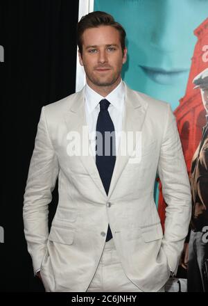 Armie Hammer frequenta 'l'uomo da U.N.C.L.E.' Anteprima di New York al Teatro Ziegfeld il 10 agosto 2015 a New York City. Foto Stock