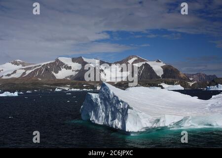 Iceberg in Antartide, Penisola Antartica Foto Stock
