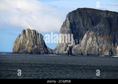 Alaska, Capo Unga, Costa dell'Isola di Unga, Isole Aleutiane, Stati Uniti Foto Stock