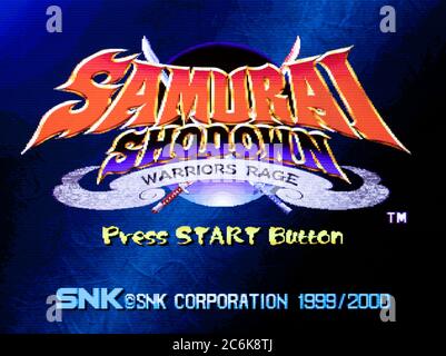 Samurai Showdown Warriors Rage - Sony PlayStation 1 PSX - solo per uso editoriale Foto Stock