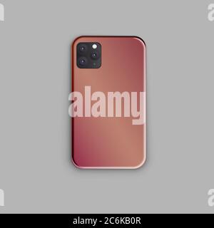 Design con stampa a gradiente per custodia per smartphone Illustrazione Vettoriale