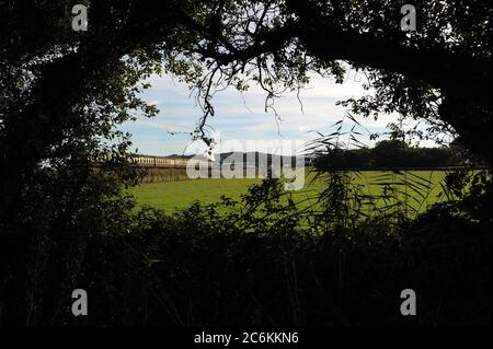 'Erlestoke Manor' e 'Foxcote Manor' si avvicinano alla Stazione di Anchor Blu con un treno Minehead - Bishops Lydeard. Foto Stock