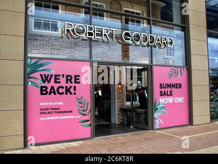 Rushden, Regno Unito. 9 luglio 2020. Robert Goddard negozio visto al Rushden Lakes Complex. Credit: Keith Mayhew/SOPA Images/ZUMA Wire/Alamy Live News Foto Stock