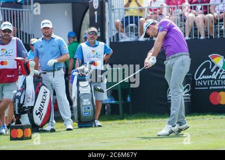 Nick Taylor durante i raggruppamenti del primo round di Arnold Palmer 2020 al Bay Hill Club Lodge a Orlando, Florida, giovedì 5 marzo 2020. Foto: Marty Jean-Louis Foto Stock